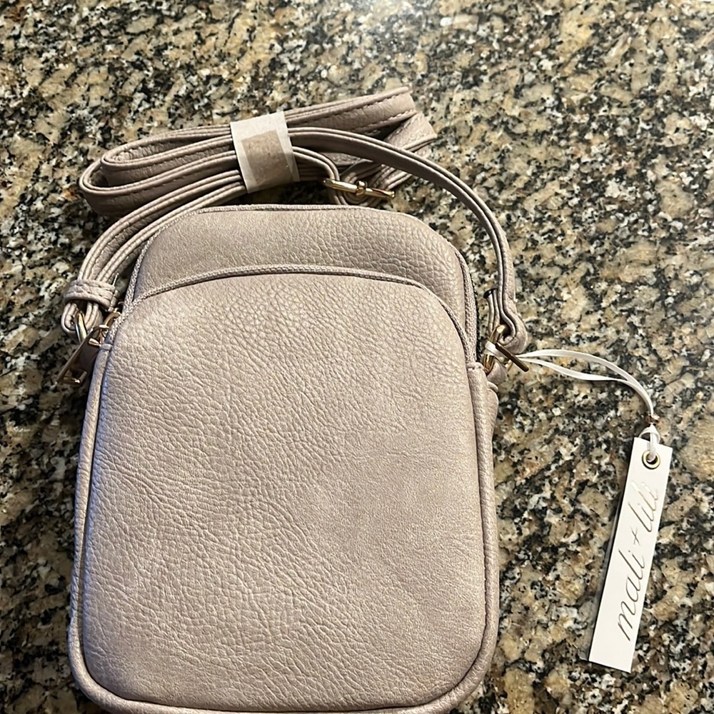 Grey crossbody purse